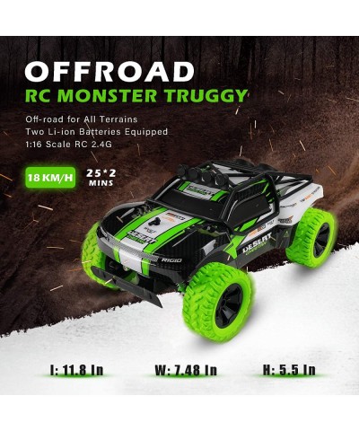 RC Car 1:16 Scale Remote Control Car Off Road 18 KM/H with Two Rechargeable Batteries for 40+ Min Play Fast RC Monster Vehicl...