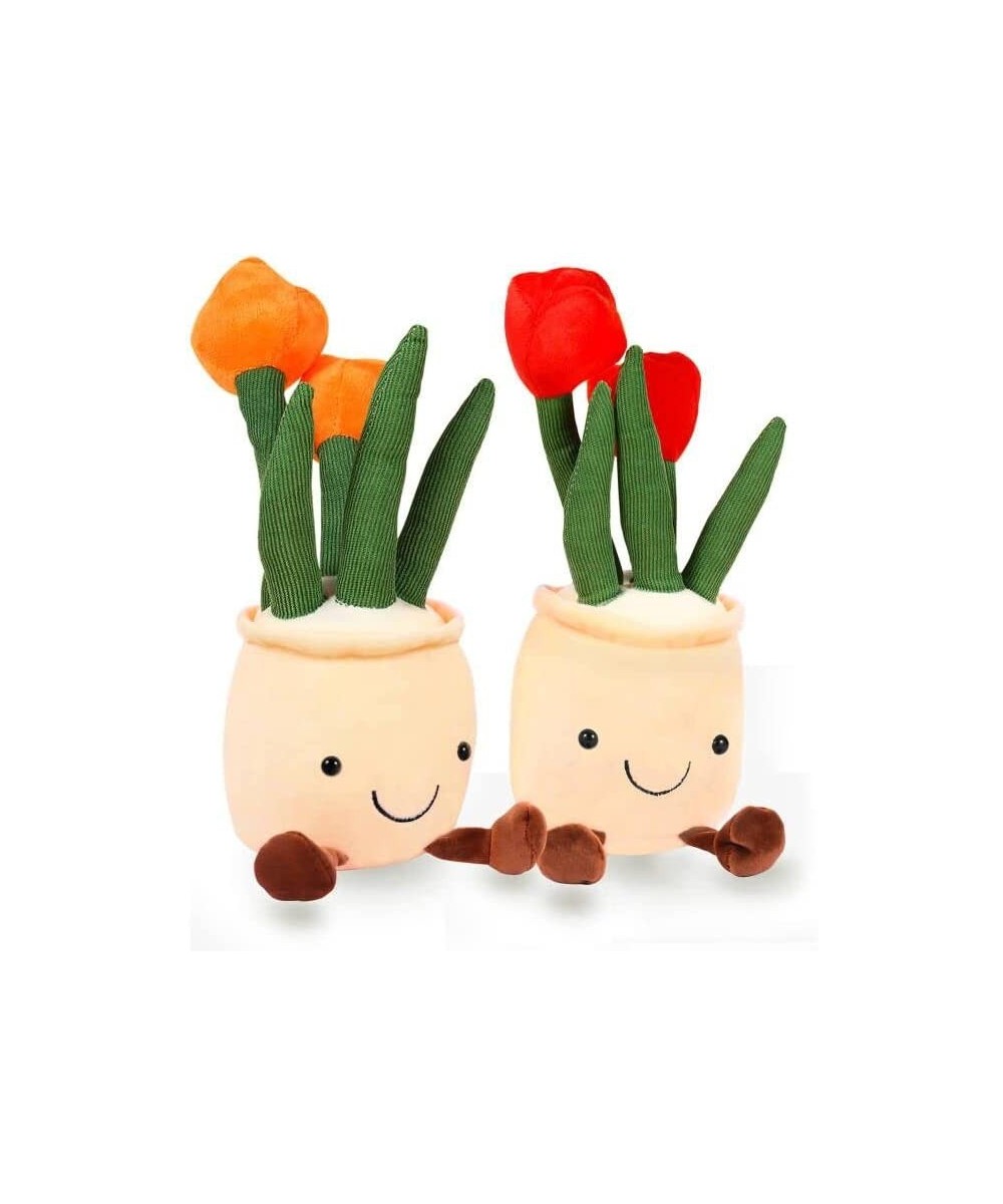 2-Pack Tulip Plant Plush Toys Succulent Stuffed Plant Pillow Home Living Room Decoration for Kids Boys Girl Gift $29.78 Kids'...