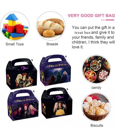 12Pcs Hocus Witch Pocus Birthday Party Supplies Kids Party Treat Boxes Candy Gift Bags Party Favors for Halloween Theme Party...