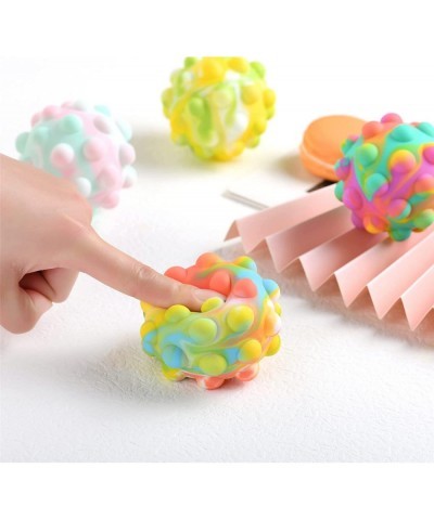 4 PCS Push Bubble Pop Stress Balls Fidget Toy 3D Silicone Pop Fidget Ball Pop Ball Sensory Toy Pop Fidget Toy for Hand Exerci...