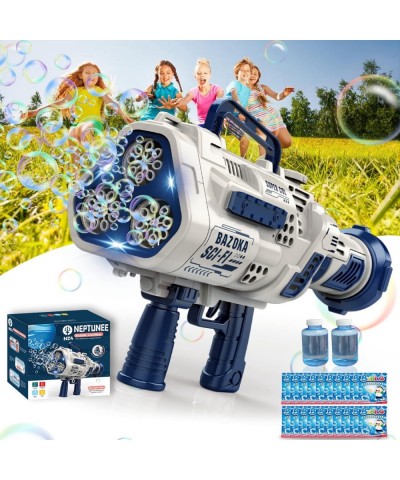 Automatic Bubble Machine Gun Innovative Built-in Bubble Water Design Rocket Bubble Maker with Colorful Lights for TIK Tok Adu...