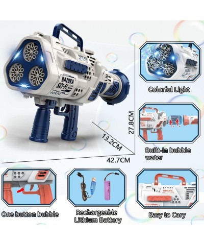 Automatic Bubble Machine Gun Innovative Built-in Bubble Water Design Rocket Bubble Maker with Colorful Lights for TIK Tok Adu...