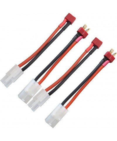 2 Pairs Tamiya to Deans Adapter 14AWG Deans to Tamiya Style Connector T Style Plug Cable Adapter for RC Speed Controller ESC ...