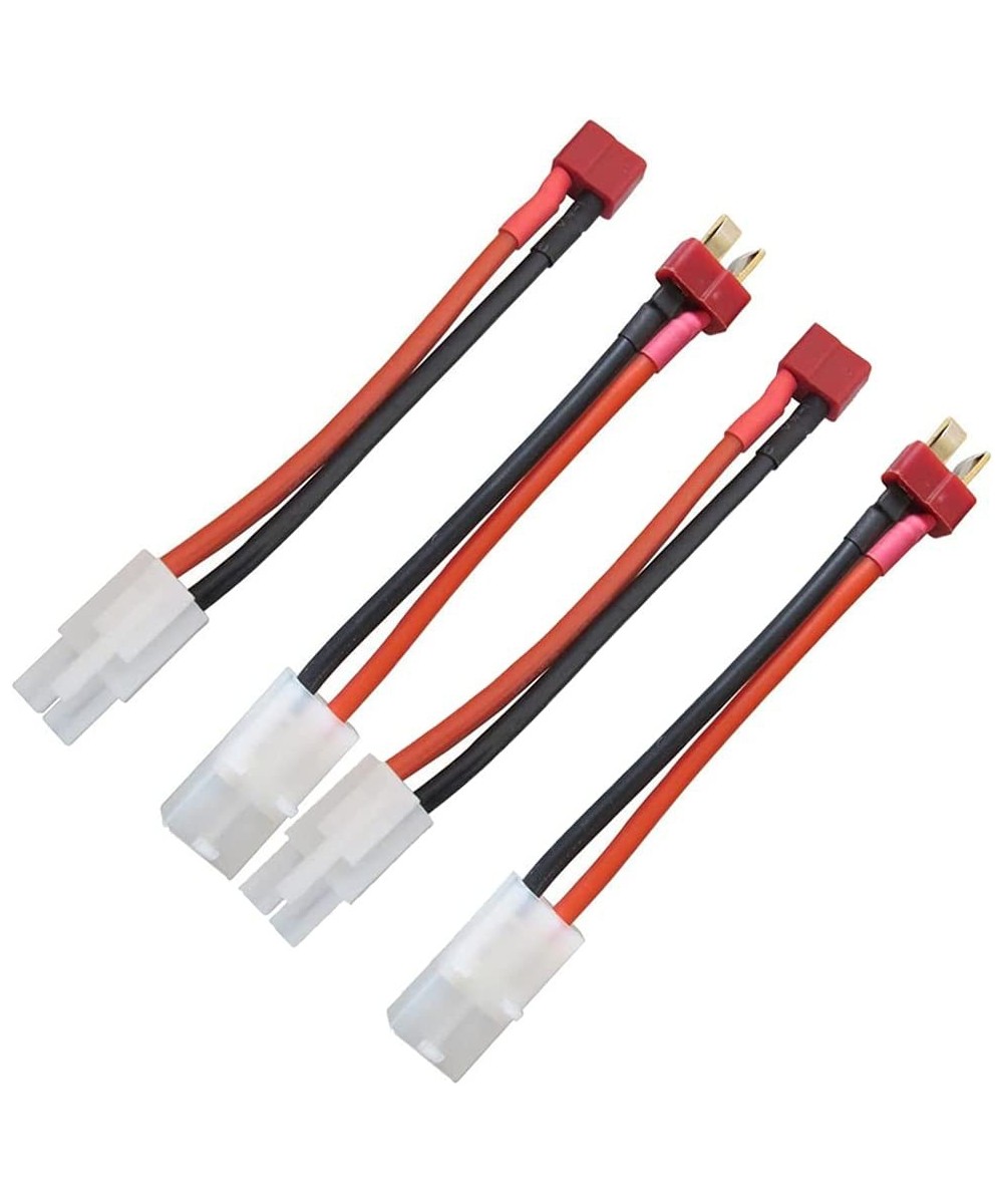 2 Pairs Tamiya to Deans Adapter 14AWG Deans to Tamiya Style Connector T Style Plug Cable Adapter for RC Speed Controller ESC ...