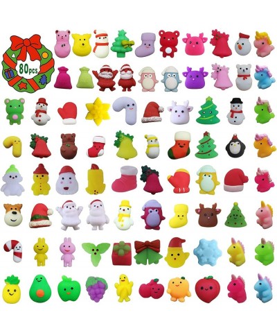 80pcs Mochi Squishy Toy Christmas Squishy Toys Party Favors for Kids Christmas Goodie Bag Stuffers Stocking Pinata Fillers St...