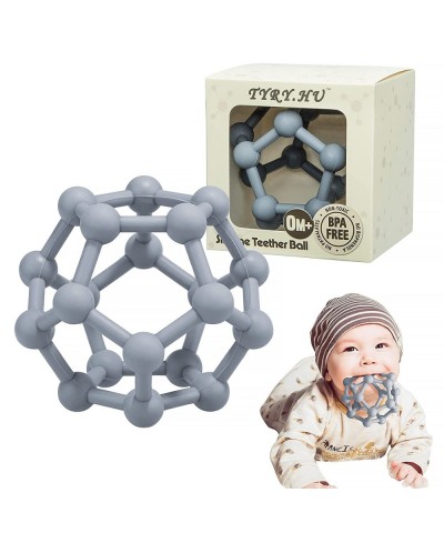 Baby Teethers Toys Silicone Soft Ball Easy to Hold Teether for Sensory Ball Exploration & Teething Stress Relief Molar Ball S...