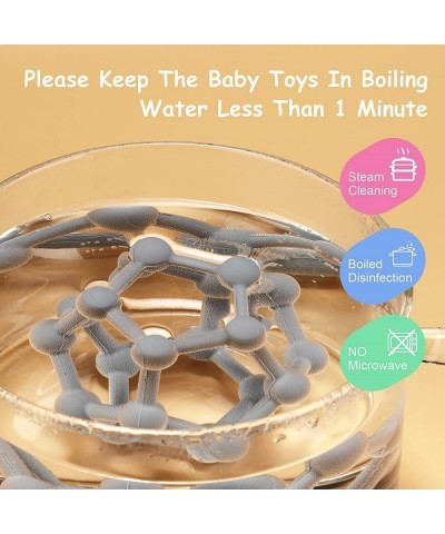 Baby Teethers Toys Silicone Soft Ball Easy to Hold Teether for Sensory Ball Exploration & Teething Stress Relief Molar Ball S...