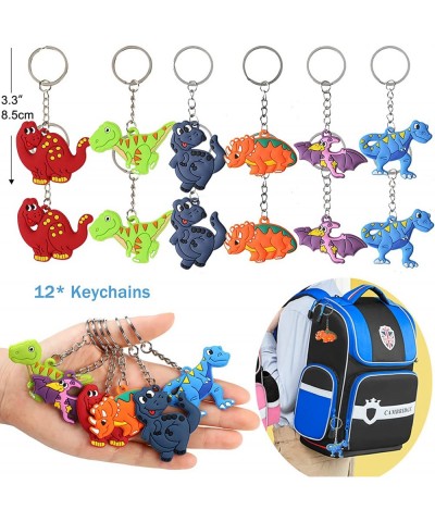 60 PCs Dinosaur Party Favors for Kids Slap Bracelets Temporary Tattoos Keychain Ring Bracelet Dinosaur Birthday Party Supplie...