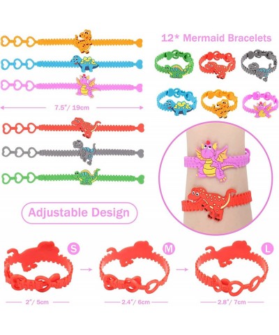 60 PCs Dinosaur Party Favors for Kids Slap Bracelets Temporary Tattoos Keychain Ring Bracelet Dinosaur Birthday Party Supplie...