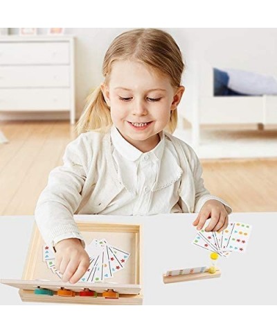 Montessori Learning Toys Slide Puzzle Color Shape Sorting Matching Brain Teasers Logic Game Preschool Educational Wooden Toys...