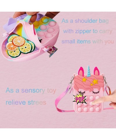 Pop Purse Fidget Toys for Girls Push Bubble Sensory Crossbody Shoulder Bag Dimple Toy Kids Handbag Relieve Stress Relief Sili...