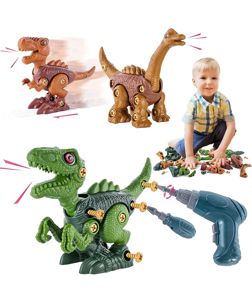 Kids Toys STEM Dinosaur Toys Take Apart Dinosaur with Wheels Sound Lights Building Construction Toys with Electric Drill for ...