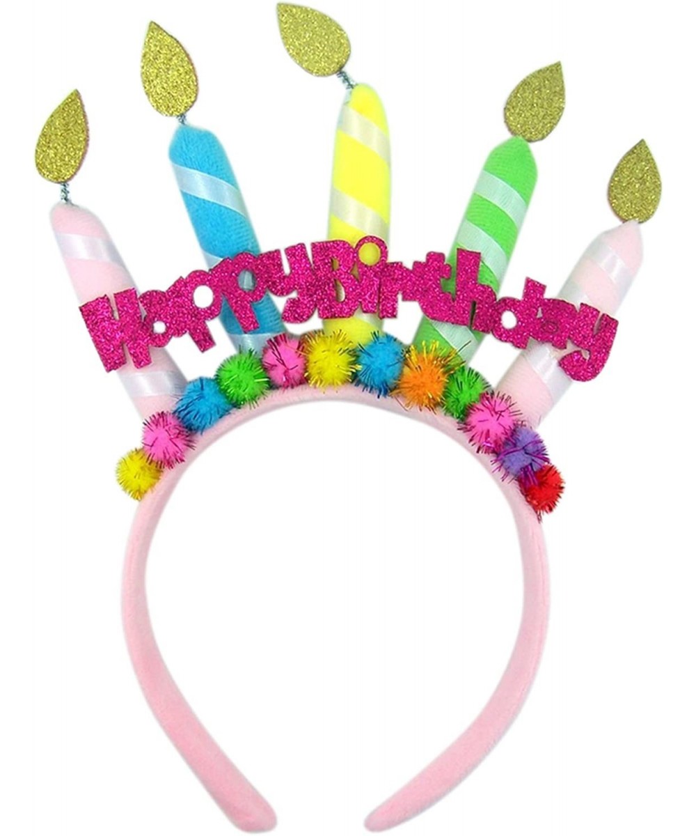 Happy Birthday Banner Headband with Candles Party Accessory $20.11 Kids' Party Hats