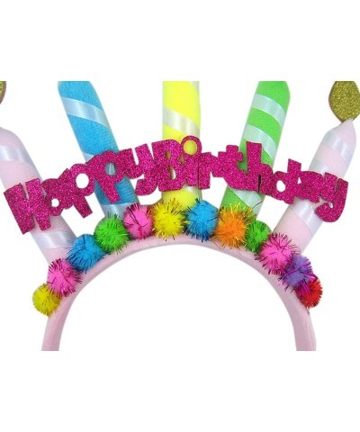 Happy Birthday Banner Headband with Candles Party Accessory $20.11 Kids' Party Hats