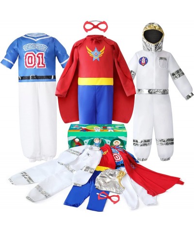 Boys Dress up Trunk Costumes Set Kids Dress up Clothes Set Boys Role Play Costume Superman Astronaut Footballer Costume for C...