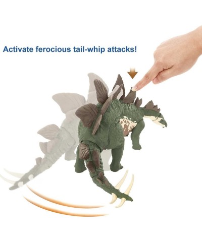 Jurassic World Camp Cretaceous Mega Destroyers Stegosaurus Dinosaur Action Figure Toy Gift with Movable Joints Attack and Bre...