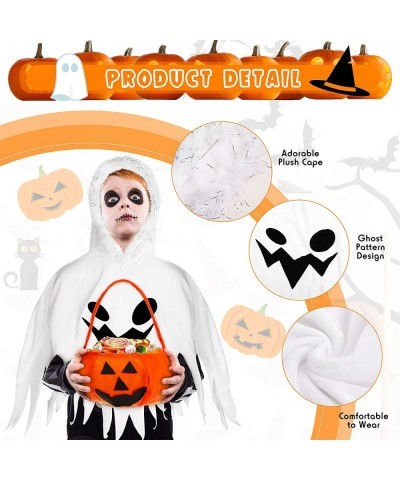 Kids Ghost Halloween Costume with Halloween White Ghost Cloak and Candy Bag Ghost for Kids Toddlers Multicolor $31.04 Kids' C...