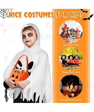 Kids Ghost Halloween Costume with Halloween White Ghost Cloak and Candy Bag Ghost for Kids Toddlers Multicolor $31.04 Kids' C...