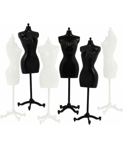 6pcs Doll Dress Form Clothing Clothes Gown Display Mini Mannequin Model Stand for Doll Display Holder Stand Display Support W...