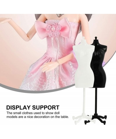 6pcs Doll Dress Form Clothing Clothes Gown Display Mini Mannequin Model Stand for Doll Display Holder Stand Display Support W...