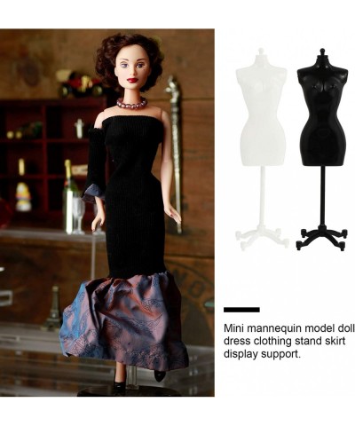 6pcs Doll Dress Form Clothing Clothes Gown Display Mini Mannequin Model Stand for Doll Display Holder Stand Display Support W...