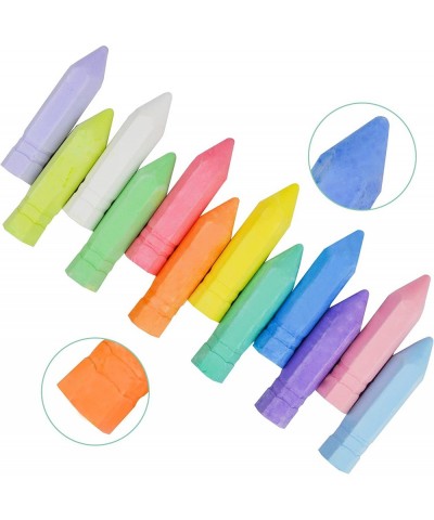 60PCS Cone Shaped Washable Sidewalk Chalks Set in 12 Colors Non-Toxic Jumbo Chalk for Toddlers Kids Outdoor Art Play Chalk $2...