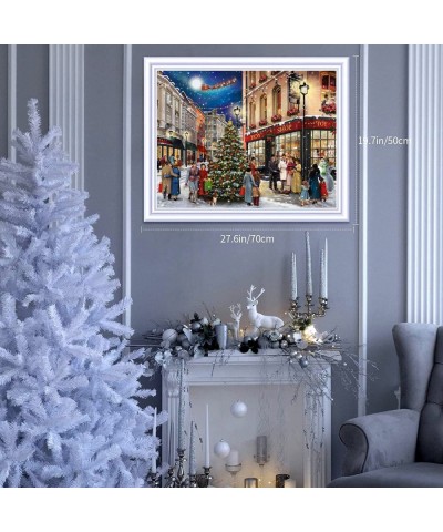 Christmas Puzzle Jigsaw Puzzle 1000 Pieces for Adults Winter Street Fun Family Puzzle Game Celebrating Christmas Tree with Co...