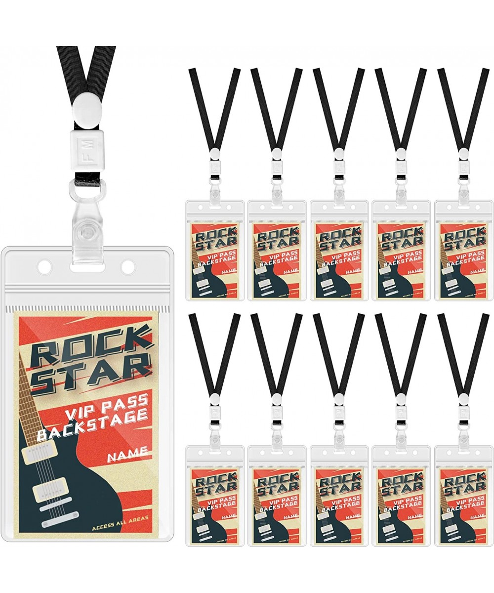 10 Pices rock star party Badge Music Party Decorations Lanyards Rock and Roll Supplies Theme for Party Decoration $18.37 Kids...