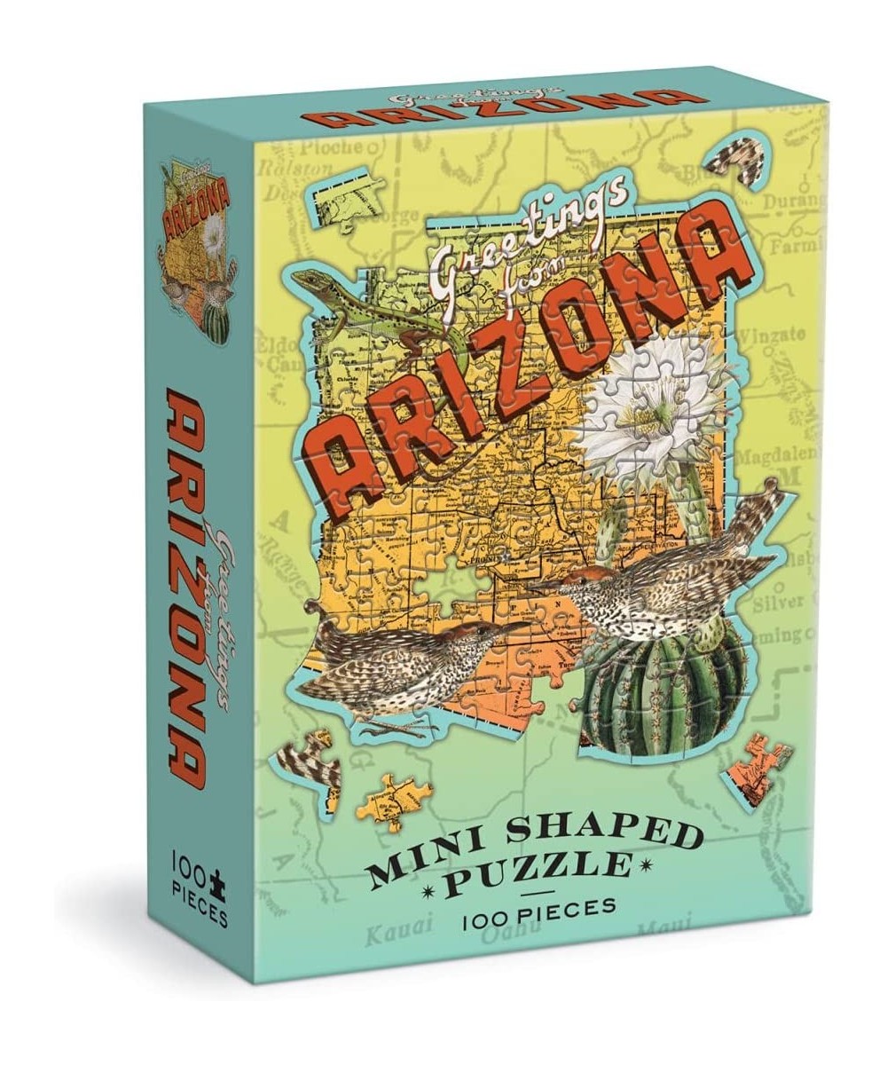 Arizona Mini Shaped Puzzle - 100 Jigsaw Pieces Featuring Art by Bestselling Artist Wendy Gold Die-Cut Mini Shaped Puzzle Make...