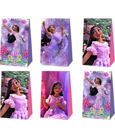 12pcs Encanto Party Favor Gift Bags Isabella Birthday Supplies for Princess Girl Decorations Green $21.45 Kids' Party Favor Sets