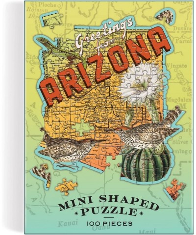 Arizona Mini Shaped Puzzle - 100 Jigsaw Pieces Featuring Art by Bestselling Artist Wendy Gold Die-Cut Mini Shaped Puzzle Make...