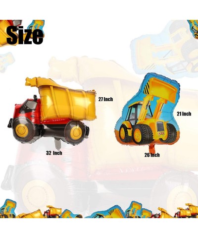 2 Pcs Construction Truck Themed Bulldozer Dump Truck Foil Mylar Balloon Birthday Party Decor Supplies $16.30 Kids' Party Deco...