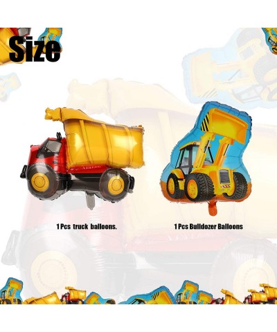 2 Pcs Construction Truck Themed Bulldozer Dump Truck Foil Mylar Balloon Birthday Party Decor Supplies $16.30 Kids' Party Deco...