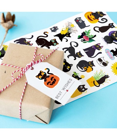 Cute Black Cat Stickers 810 Count Waterproof Black Cat Adhesive Sticker for Kids Birthday Decorations Party Goodie Gifts Bags...