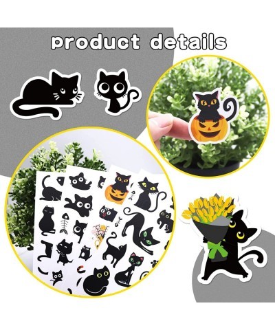 Cute Black Cat Stickers 810 Count Waterproof Black Cat Adhesive Sticker for Kids Birthday Decorations Party Goodie Gifts Bags...