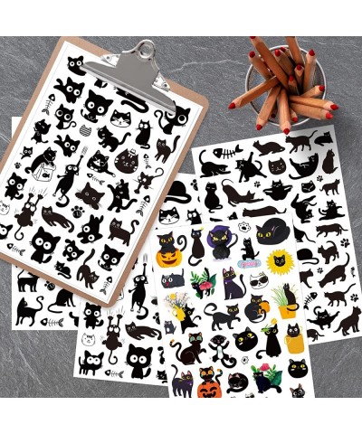 Cute Black Cat Stickers 810 Count Waterproof Black Cat Adhesive Sticker for Kids Birthday Decorations Party Goodie Gifts Bags...