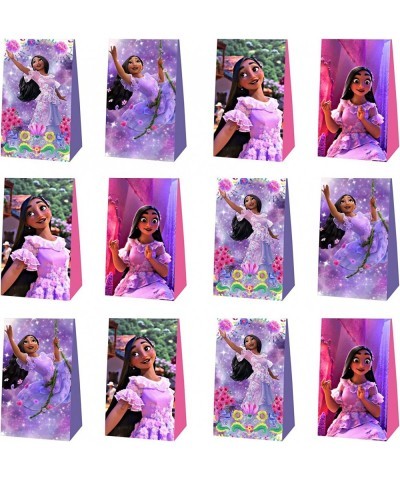 12pcs Encanto Party Favor Gift Bags Isabella Birthday Supplies for Princess Girl Decorations Green $21.45 Kids' Party Favor Sets