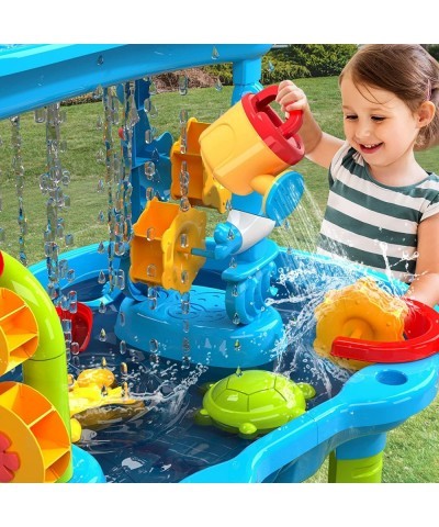 Kids Sand Water Table for Toddlers 3-Tier Sand and Water Play Table Toys for Toddlers Kids Activity Sensory Tables Outside Be...