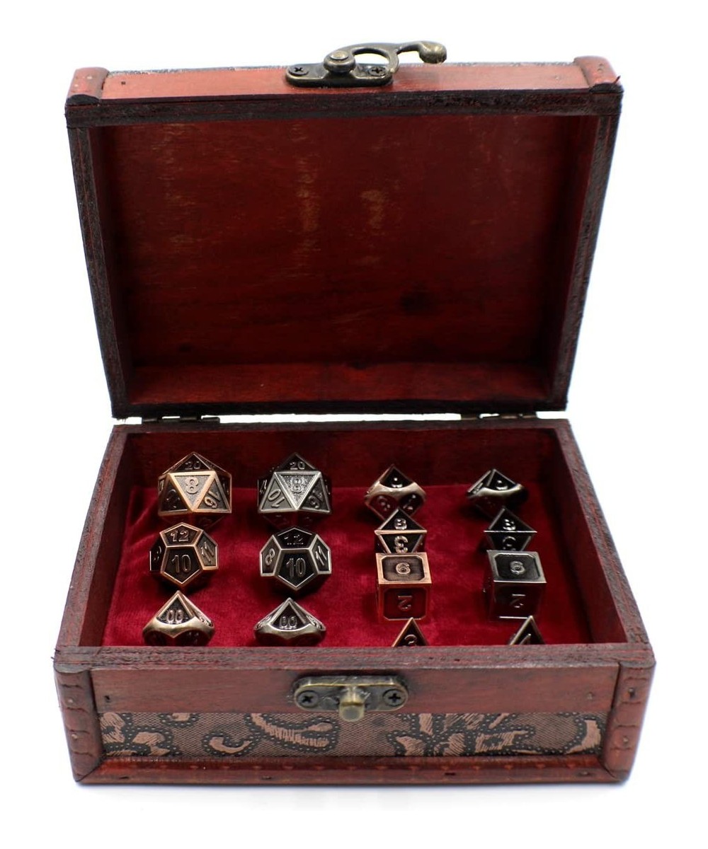 Two Metal Dice Role Playing Sets with Storage Chest for Tabletop Games $94.43 Game Accessories