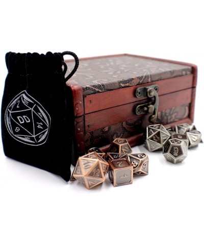 Two Metal Dice Role Playing Sets with Storage Chest for Tabletop Games $94.43 Game Accessories