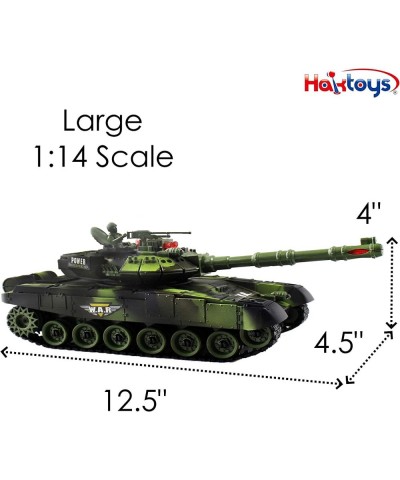 Remote Control Fighting Tanks Set 1:14 Scale Life Indicators Realistic Sounds and Lights Set of 2 RC Radio Control Gaming Mil...