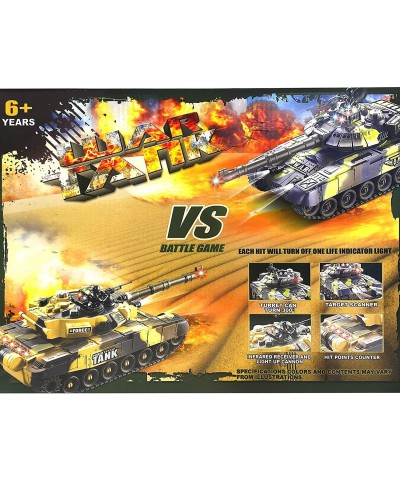 Remote Control Fighting Tanks Set 1:14 Scale Life Indicators Realistic Sounds and Lights Set of 2 RC Radio Control Gaming Mil...