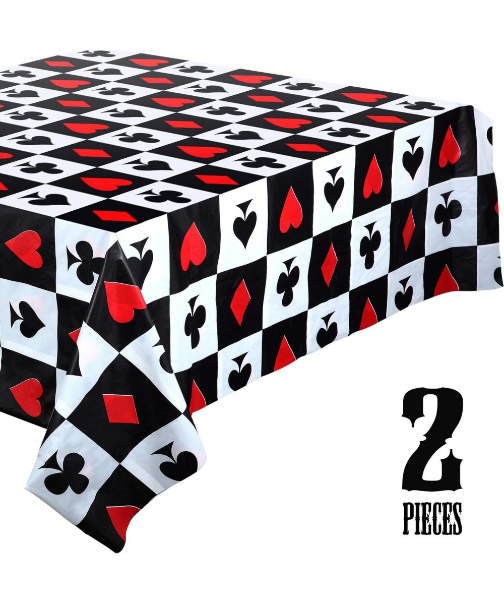 2 Pieces Casino Party Table Cover Poker Party Tablecloth for Las Vegas Theme Casino Party Decorations $16.16 Kids' Party Tabl...