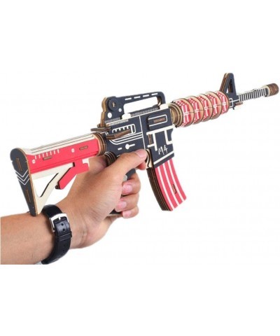 3D Wooden Puzzle M4 Caribine DIY Handmade Wood Jigsaw Puzzle Weapon Self-Assembly Puzzle Gun Model for Adult and Kids $29.87 ...