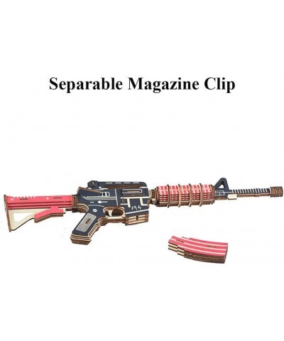 3D Wooden Puzzle M4 Caribine DIY Handmade Wood Jigsaw Puzzle Weapon Self-Assembly Puzzle Gun Model for Adult and Kids $29.87 ...