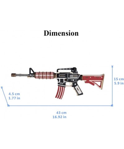 3D Wooden Puzzle M4 Caribine DIY Handmade Wood Jigsaw Puzzle Weapon Self-Assembly Puzzle Gun Model for Adult and Kids $29.87 ...