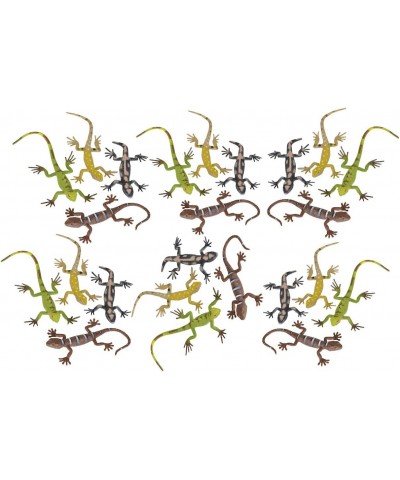 5.5" Plastic Lizards - (24) per Pack - Assorted Colors and Designs - Animal Theme Parties - Toy Lizards for Kids - Bath Time ...