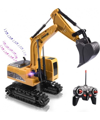 Remote Control Excavator Toy - Rc Excavators Metal Shovel for Kids Age 4-7 8 9 10 Year Old Boys Girls Birthday Gifts Recharga...