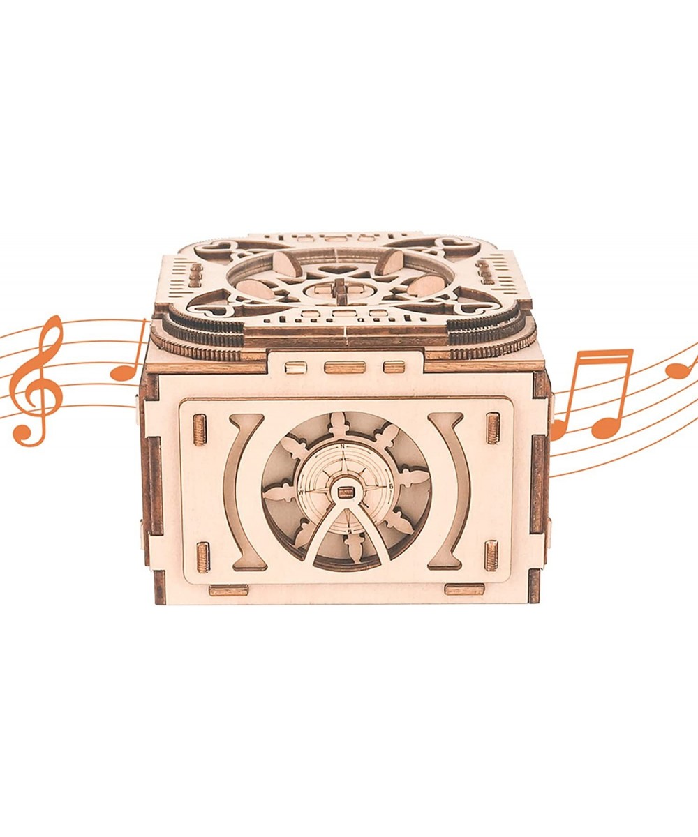 Puzzle Boxes with Hidden Compartments 3D Wooden Puzzle Music Box with Hidden Compartments Jewelry Box Mechanical Model Kits D...