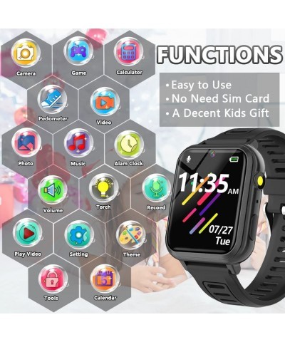 Smart Watch for Kids with 24 Puzzle Games 1.44" HD Touchscreen Camera Video Music Player Pedometer Alarm Clock Calculator Tor...